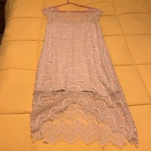 Free People Intimately Light Pink Lace Dress Size Medium
